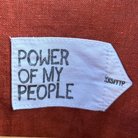 Power of my People Rust Wayward Fit Ss button up shirt, size xxs - Picture 13 of 13